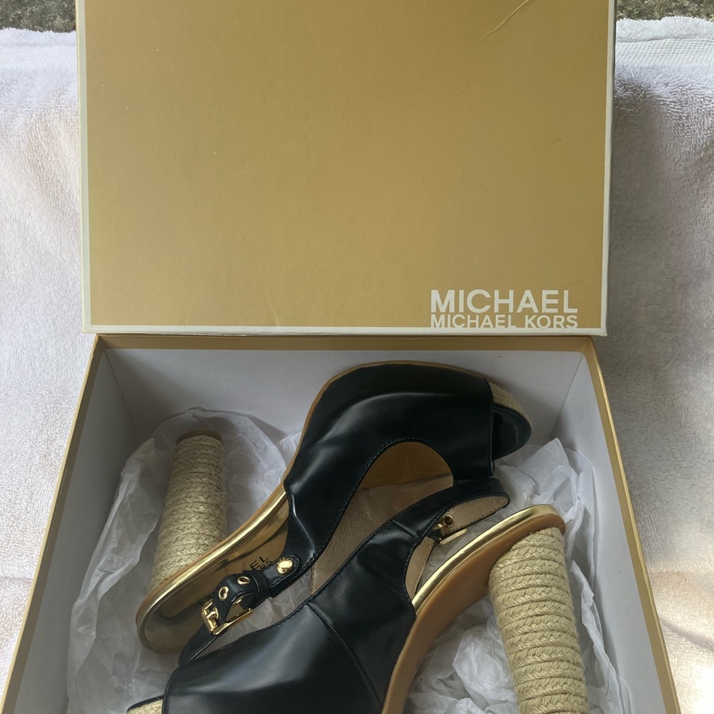 Michael Kors Black Wedge Shoes with Elegant Design